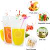 100PCS Drink Pouches for Adults with Straws, Reusable, Reclosable Zipper Smoothie Bags for Cold & Hot Drinks with 100 Straws & Silicone Funnel view 4