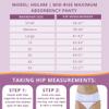 Wearever Womens Maximum Absorbency Reusable Bladder Control Panties 600 ml XXLarge (6-Pack) view 3