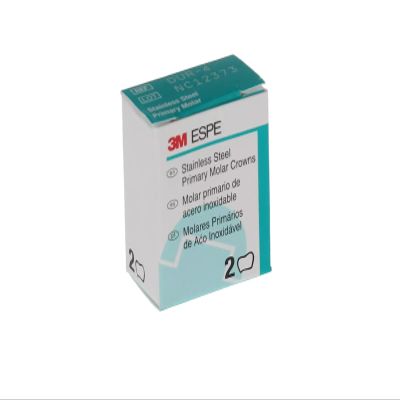 3M ESPE DUR4 First Primary Molar Crown, Upper Right, Size 8.0, Stainless Steel (Pack of 5)