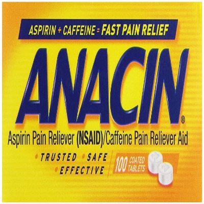 Anacin, 100 Tablets per Bottle (3 pack)