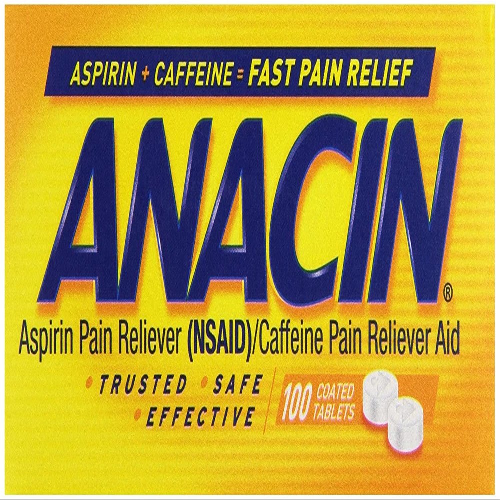 Anacin, 100 Tablets per Bottle (3 pack)