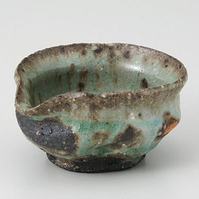 Ash Glaze Single Mouth Small 3.3 x 2.8 x 1.6 inches (8.4 x 7.2 x 4.1 cm), 3.0 oz (85 g), Delicacy, Restaurant, Commercial Use, Japanese Tableware, Restaurant