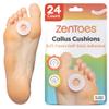 ZenToes Callus Cushions | Water-Resistant Self-Stick Adhesive Corn Pads | Foot, Heel, & Toe Discomfort Relief | Soft Foam for Friction Protection | Ideal for Active Lifestyles | 24-Pack view 1