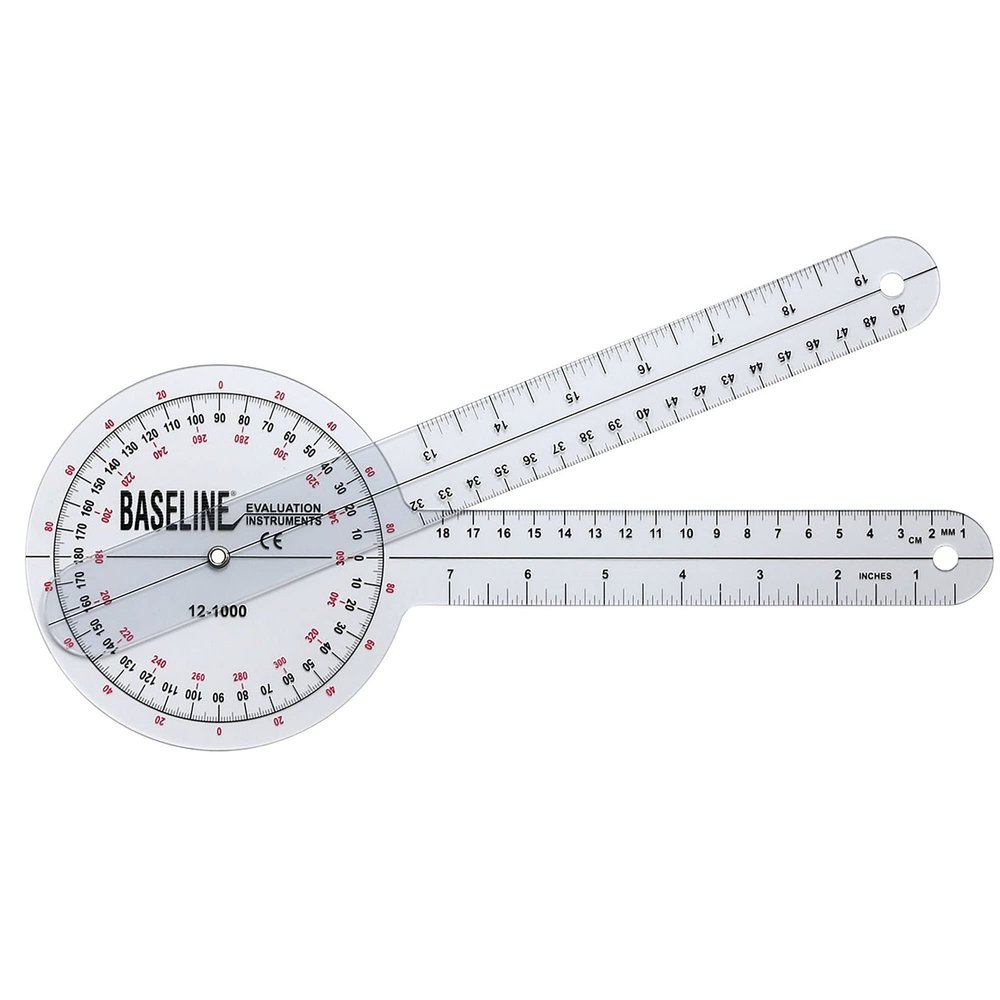 FEI 12-1000 Baseline Plastic Goniometer, 360 Degree Head, 12" Arms