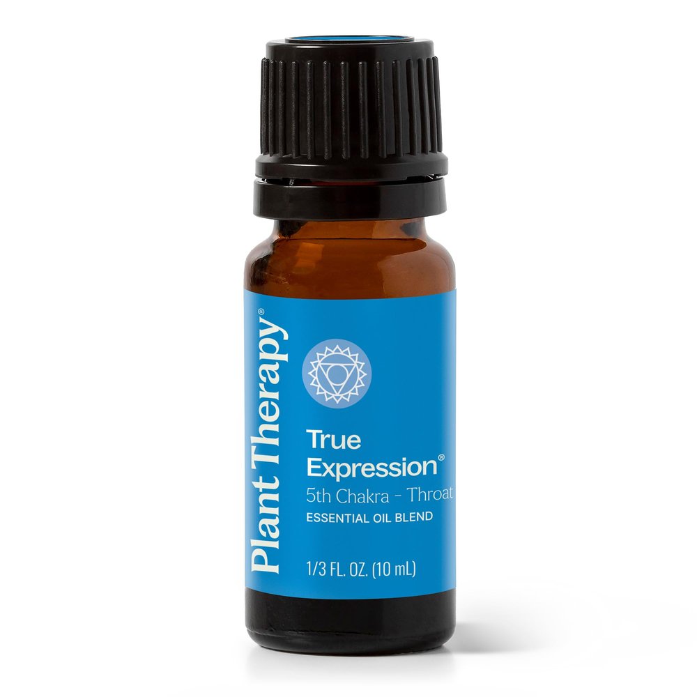 Plant Therapy Chakra 5 True Expression Essential Oil Blend (Throat Chakra) 10 mL (1/3 oz) 100% Pure, Undiluted, Refreshing Aromatherapy, Encourages Confidence
