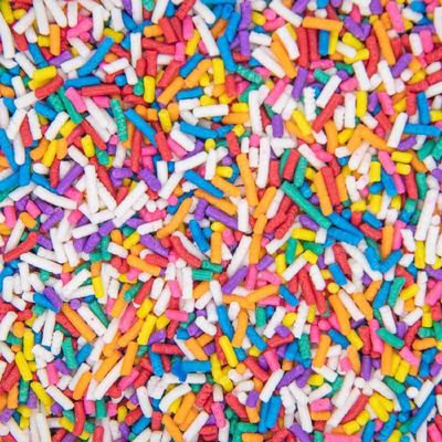 Rainbow Jimmies Sprinkles for Cake, Cookie, Cupcake Decorating, and Baking - Cake Sprinkles and Toppings in Colorful Jimmies Sprinkles Rainbow for Donuts, Cookies, and Ice Cream