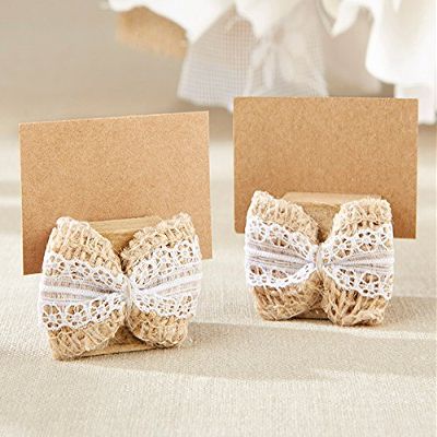 120 Burlap Bow Place Card Holders