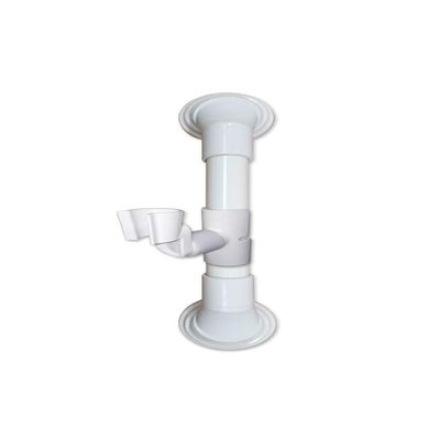 12 in MedGear Wall-Mount Bath Assisting Grab Bar, White & Includes Clip-On Shower Head Holder