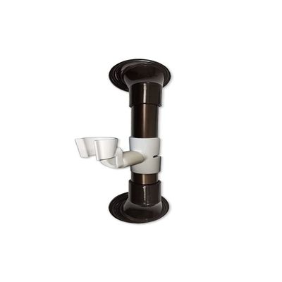 12 in MedGear Wall-Mount Bath Assisting Grab Bar, Bronze & Includes Clip-On Shower Head Holder
