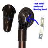 12 in MedGear Wall-Mount Bath Assisting Grab Bar, Bronze & Includes Clip-On Shower Head Holder view 2