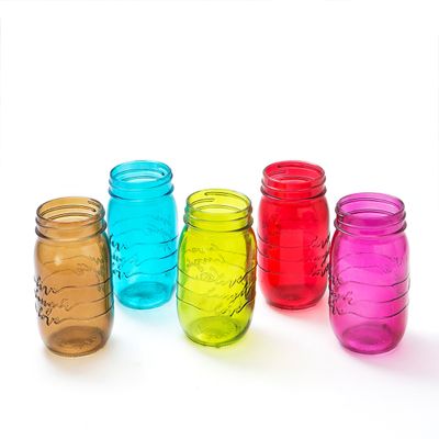 Blooms2Door Wholesale Flower Vases: One Box of 12 Live Laugh Love Jars in Assorted Colors