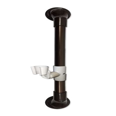 18 in MedGear Wall-Mount Bath Assisting Grab Bar, Bronze & Includes Clip-On Shower Head Holder