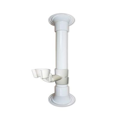 16 in MedGear Wall-Mount Bath Assisting Grab Bar, White & Includes Clip-On Shower Head Holder