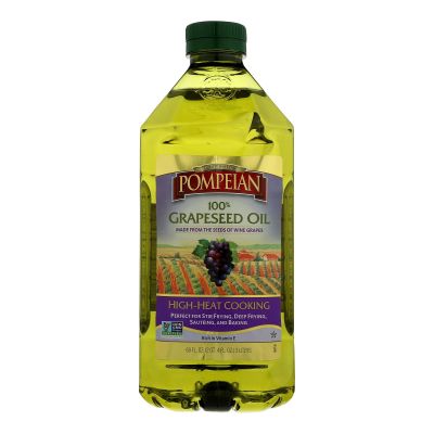 POMPEIAN, Pomp Grape Seed Oil, Pack of 8, Size 68 FZ, (GMO Free Kosher)