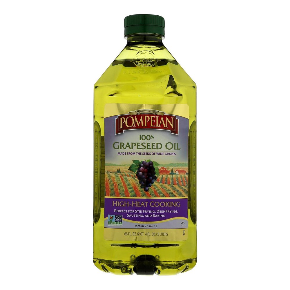 POMPEIAN, Pomp Grape Seed Oil, Pack of 8, Size 68 FZ, (GMO Free Kosher)