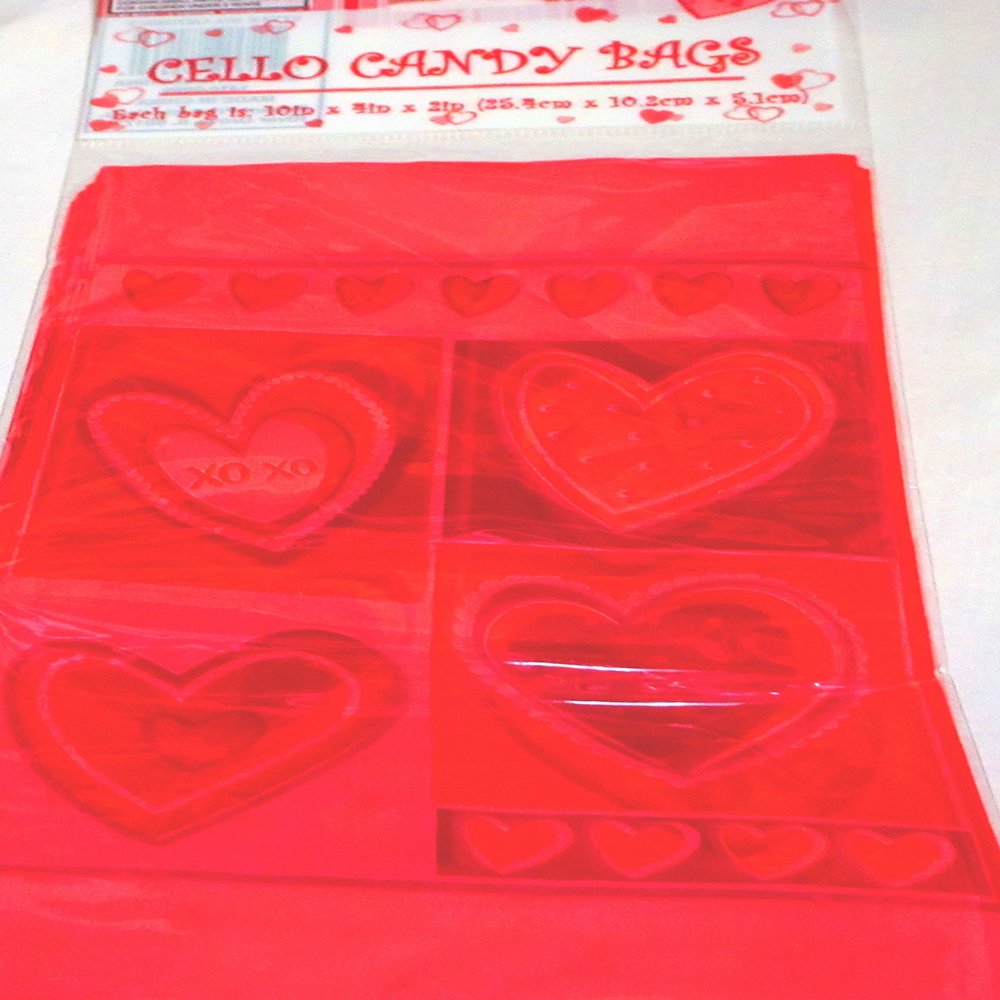 20 Pieces Red Heart Candy Gift Bags