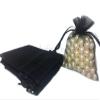 5" x 6-1/2" Black Drawstring Sheer Organza Bags (24 Pieces)