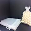 5" x 6-1/2" White Drawstring Sheer Organza Bags (24 Pieces)
