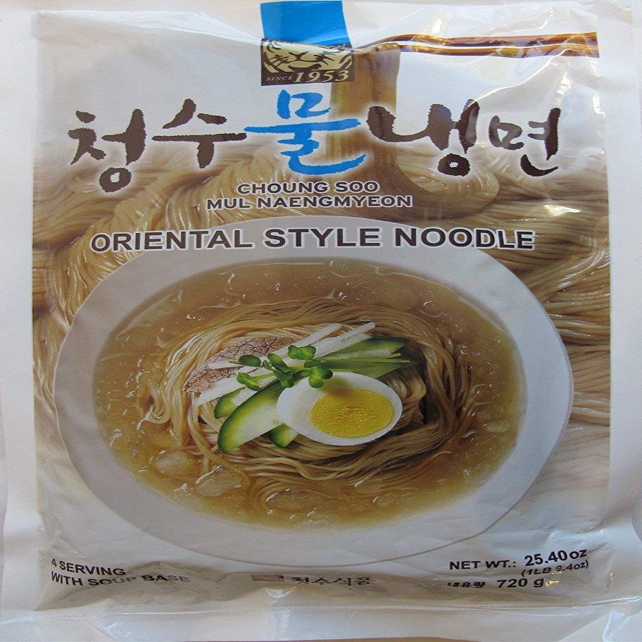 Choung Soo Mul Naengmyeon, Korean Cold Noodle with Soup Base 720g (5 Pack)