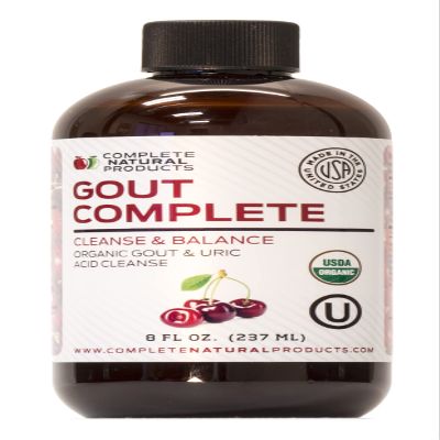 Complete Natural Products Uric Acid Complete - 8oz Liquid Supplement to Support Uric Acid Cleanse, Kidney Health & Circulation with Apple Cider Vinegar, Tart Cherry, & Beet Root.