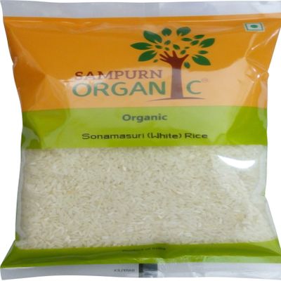 Sampurn Organic Sonamasuri Rice 500 g USDA Certified17.63 Ounce