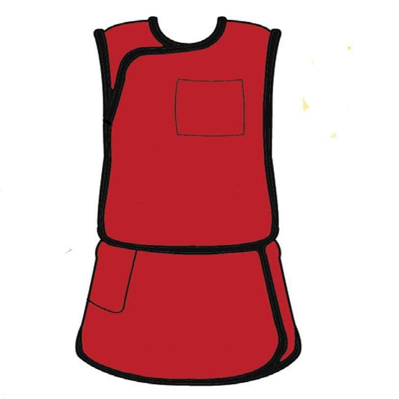 ALIMED 937259 Women's Lead-free Vest and Kilt Red Medium