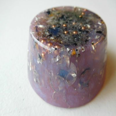 Red Blue Tower Buster Orgone Generator Energy Accumulator 528Hz/7.83Hz/Advance Harmonics Many Beautiful Ingredients and Colors!! (Tower Buster, Red Blue)