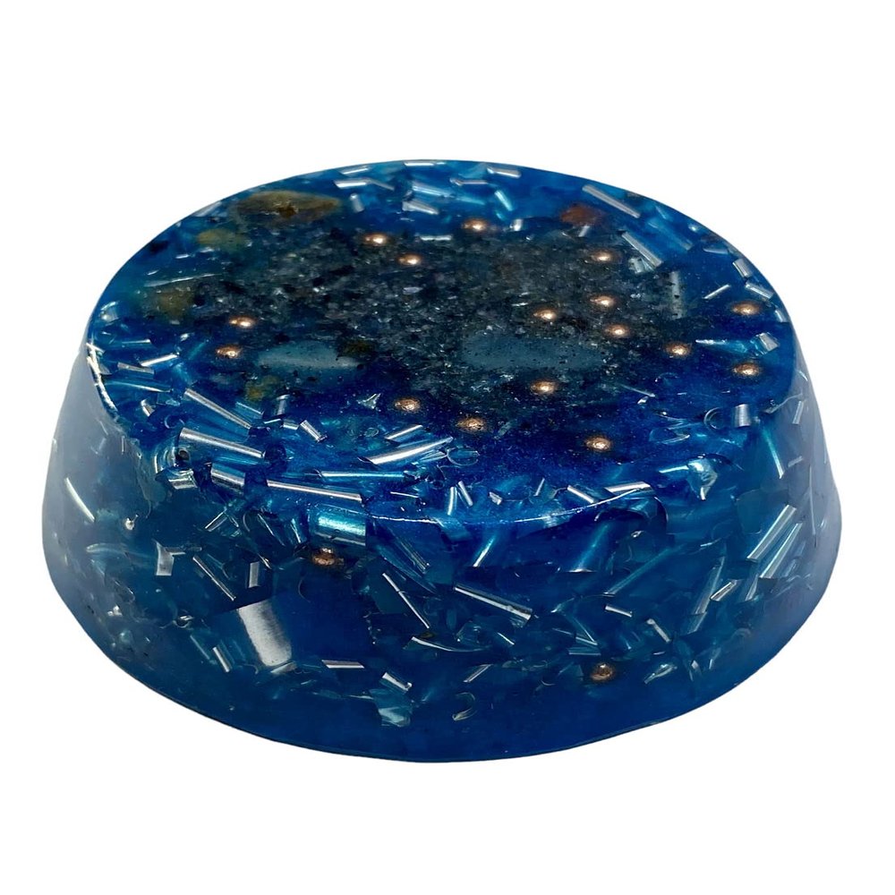 Sapphire Tower Buster Orgone Generator Energy Accumulator 528Hz/7.83Hz/Advance Harmonics Many Beautiful Ingredients and Colors!! (Tower Buster, Sapphire)