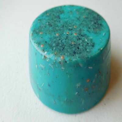 Teal Tower Buster Orgone Generator Energy Accumulator 528Hz/7.83Hz/Advance Harmonics Many Beautiful Ingredients and Colors!! (Tower Buster, Teal)