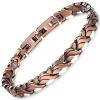RainSo Copper Bracelet for Women's Magnetic Bracelets 99.99% Pure Solid Copper Attractive Design Bangle with 3 Smarter Button Wristband view 1