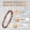 RainSo Copper Bracelet for Women's Magnetic Bracelets 99.99% Pure Solid Copper Attractive Design Bangle with 3 Smarter Button Wristband view 4