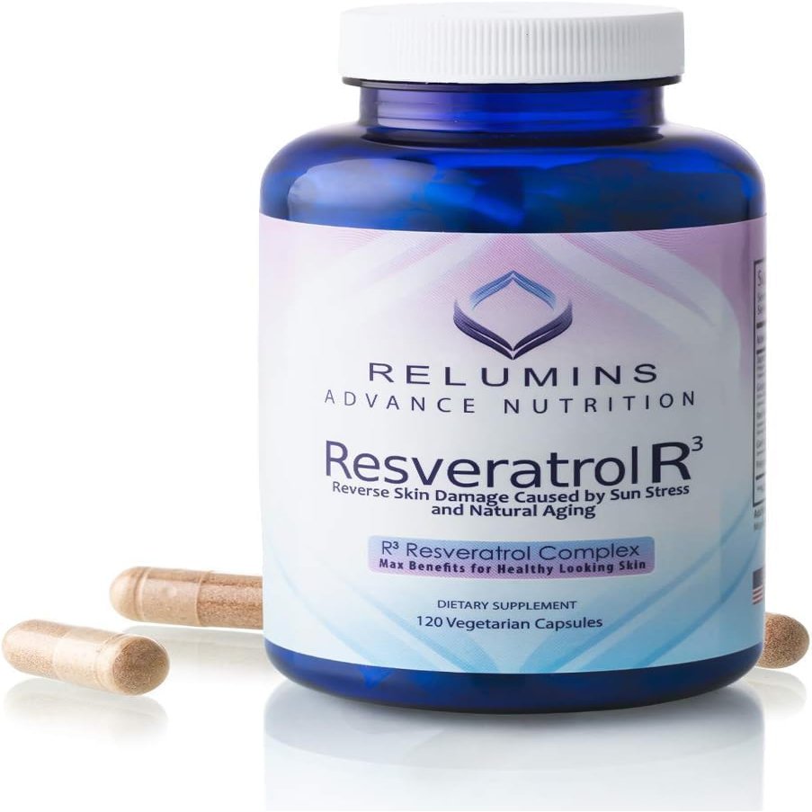 Relumins Resveratrol 600mg Supplement  High-Potency Antioxidant with Grape Seed & Red Wine Extract  Supports Skin, Heart Health & Immune System  120 Vegan Capsules
