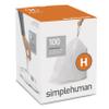 simplehuman Code H Custom Fit Drawstring Trash Bags in Dispenser Packs, 100 Count, 30-35 Liter / 8-9.2 Gallon, White view 1