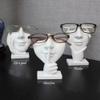 JewelryNanny Artsy Face Eyeglass Holder Stand - Sculpted Nose for Eyeglasses or Sunglasses, Thinker, White view 2