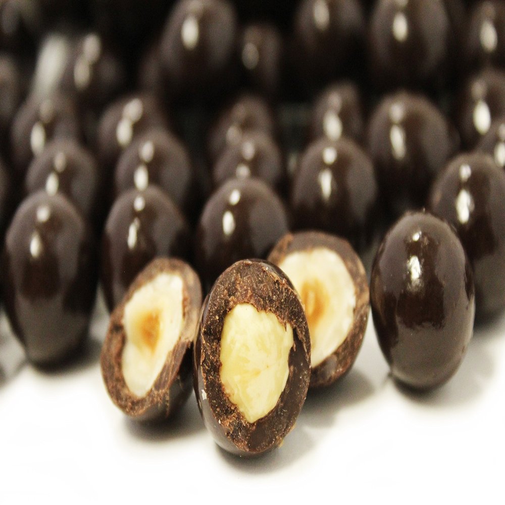 Gourmet Dark Chocolate Covered Hazelnuts by Its Delish, (10 lbs)