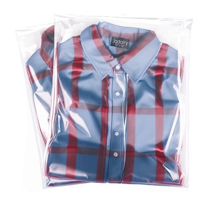 Jadairy Self Sealing Cellophane Bags, Clear Resealable Bags for Packaging Clothing, 12x16 in, 100 Pcs