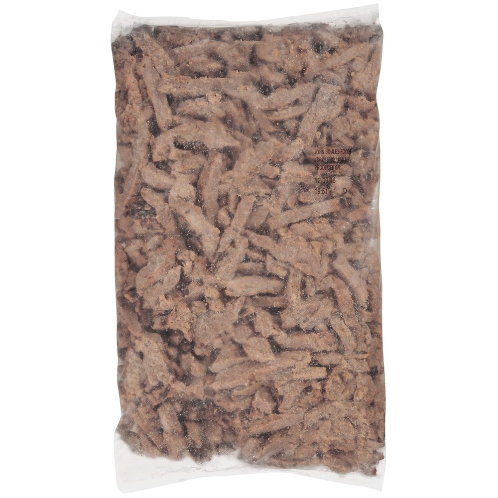 John Soules Foods Fully Cooked Seasoned Beef Fajitas, 5 Pound -- 2 per case.