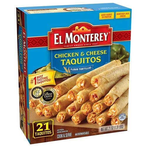 El Monterey Chicken and Cheese Flour Taquitos , 1.31 Pound -- 5 per case.