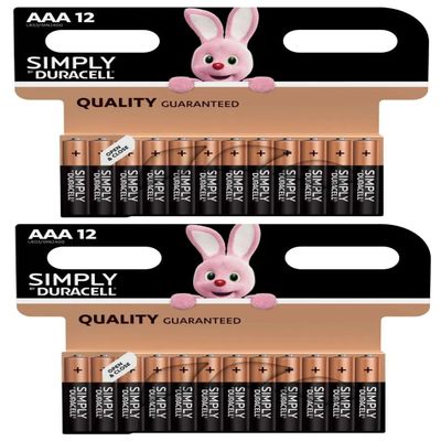 Duracell Plus MN2400 AAA batterie alcaline (confezione da 24)