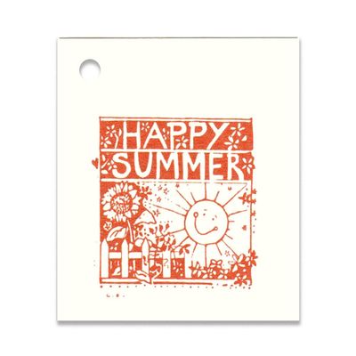 100 Summer Tags & 100 Cut Strings for Crafts & Gifts. 1-7/8"x2-1/8" Personalize & Price Your Garden Merchandise and Yard Art..
