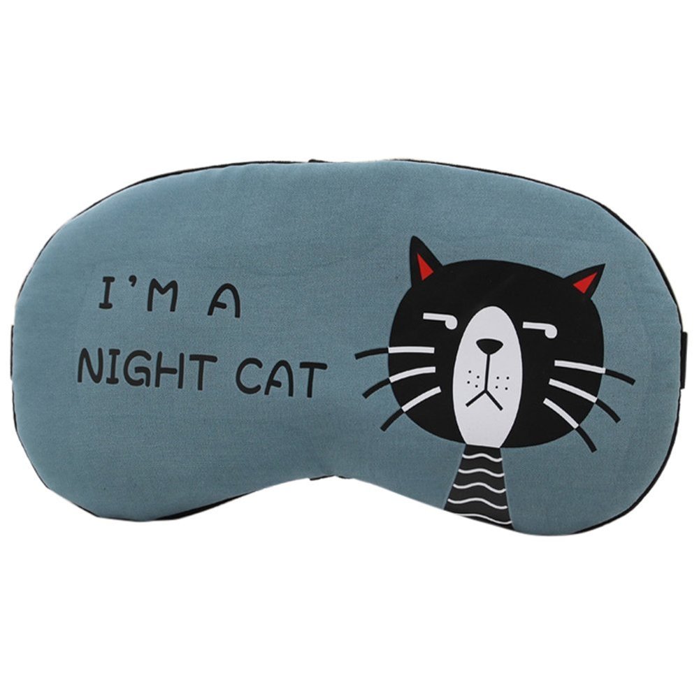 Aimeely Super Cute Cat Eye Mask Comfortable Travel Sleeping Eyeshade with Ice Bag 2#