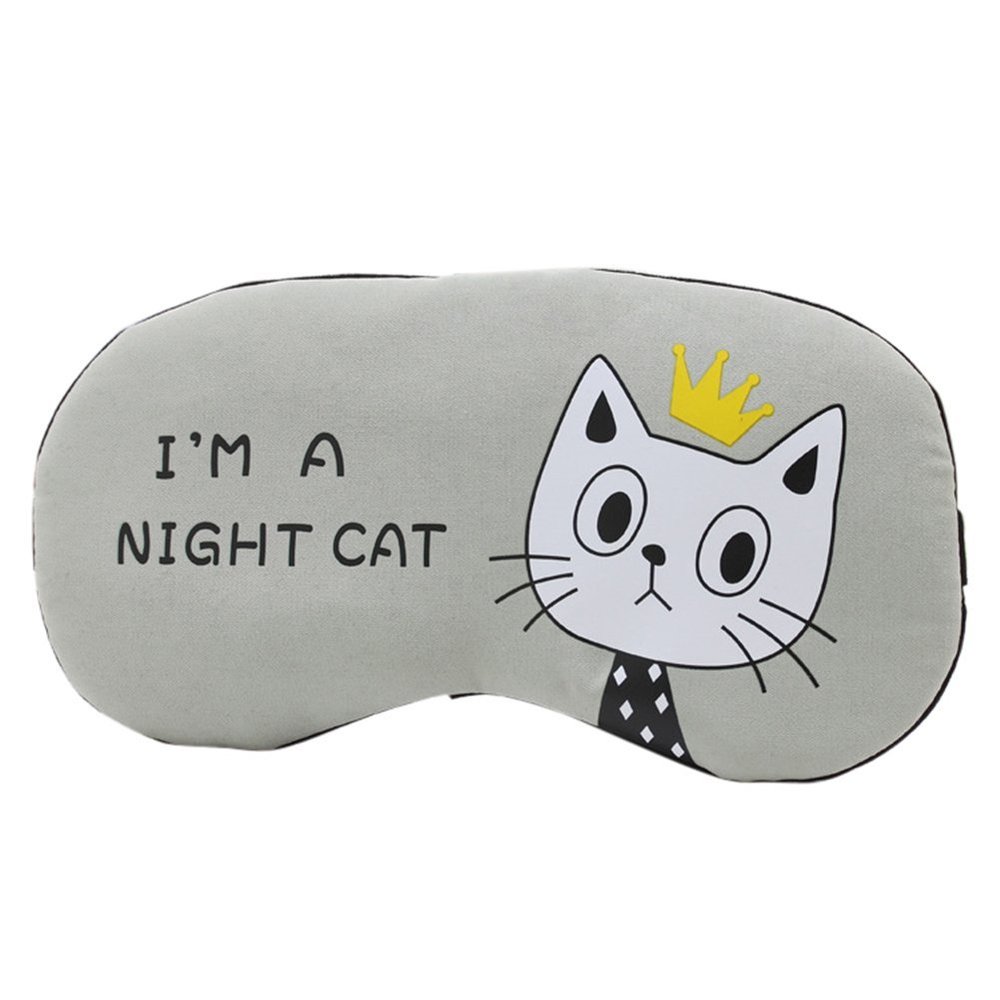 Aimeely Super Cute Cat Eye Mask Comfortable Travel Sleeping Eyeshade with Ice Bag 4#