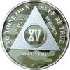15 Year AA Medallion Camo Silver Plated Camouflage Color Chip view 1