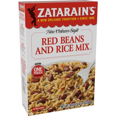 Zatarain's Red Beans and Rice Mix, 30 oz - One 30 Ounce Box of Red Beans and Rice Seasoning Mix, Easy One-Pot Meal with Premium Spices