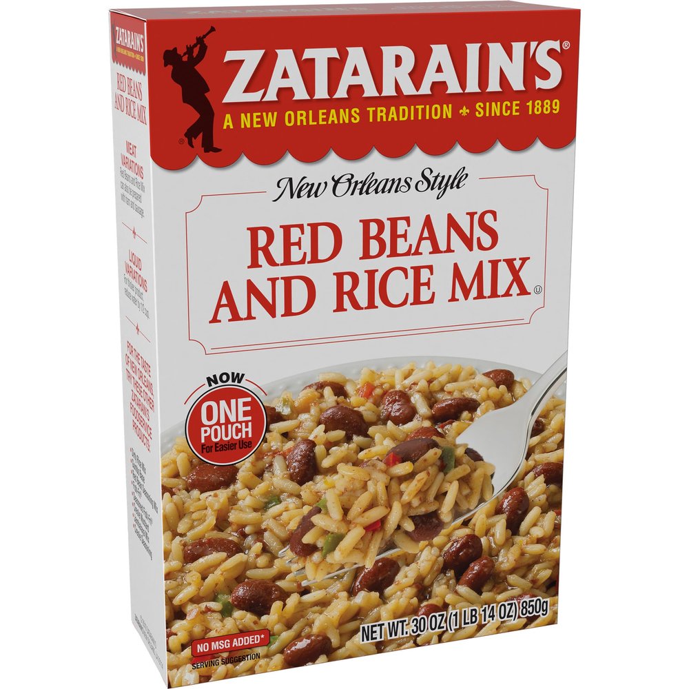 Zatarain's Red Beans and Rice Mix, 30 oz - One 30 Ounce Box of Red Beans and Rice Seasoning Mix, Easy One-Pot Meal with Premium Spices