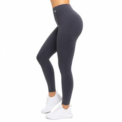 CompressionZ Women's Compression Pants High Waisted Soft Leggings, Carbon Gray XL