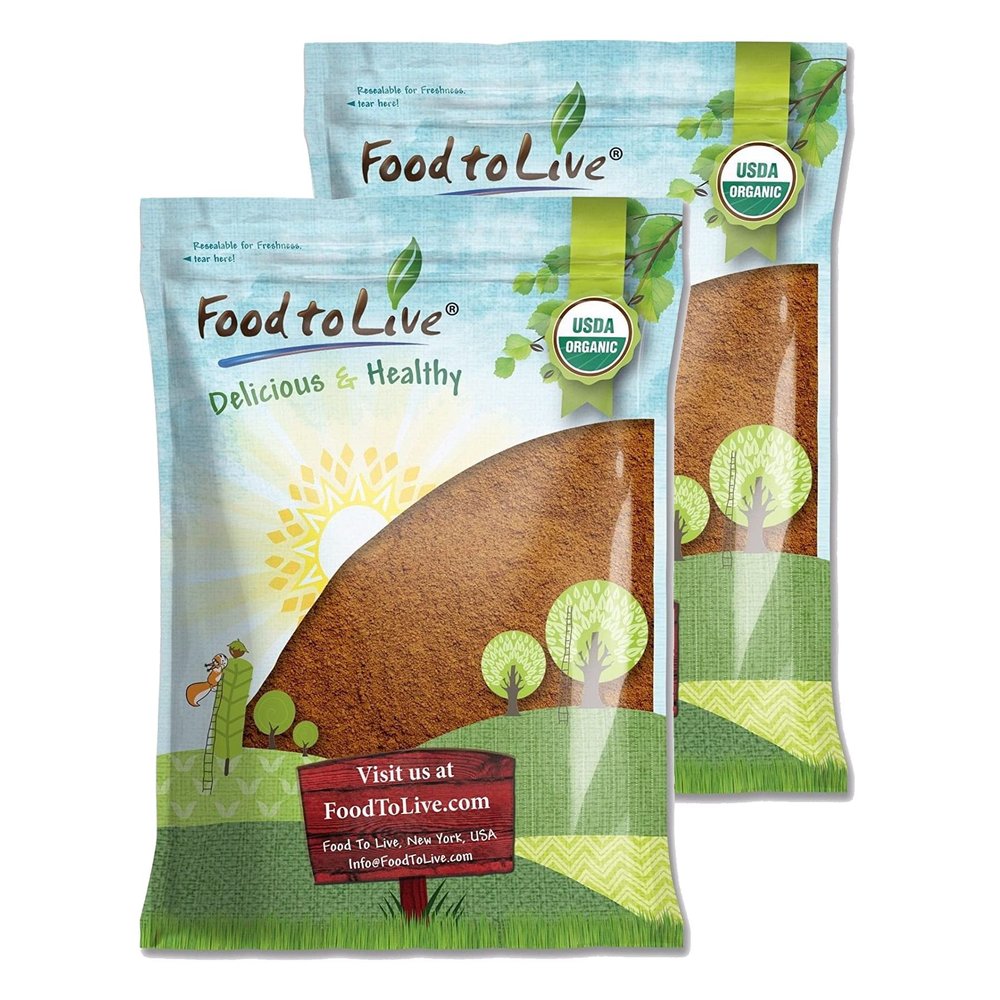 Food to Live Organic Cocoa Powder, 16 Pounds Natural, Unsweetened, Non-Dutched, Non-GMO, Kosher, Sirtfood, Bulk