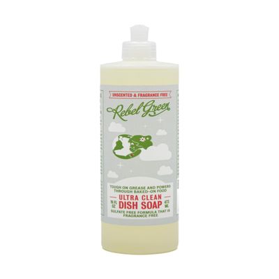 Rebel Green Unscented Super Deluxe Dish Soap, 16 OZ