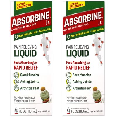 Absorbine Jr Plus Pain Relieving Liquid - 4 oz, Pack of 2