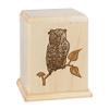 Wood Cremation Urn - Maple Owl view 1
